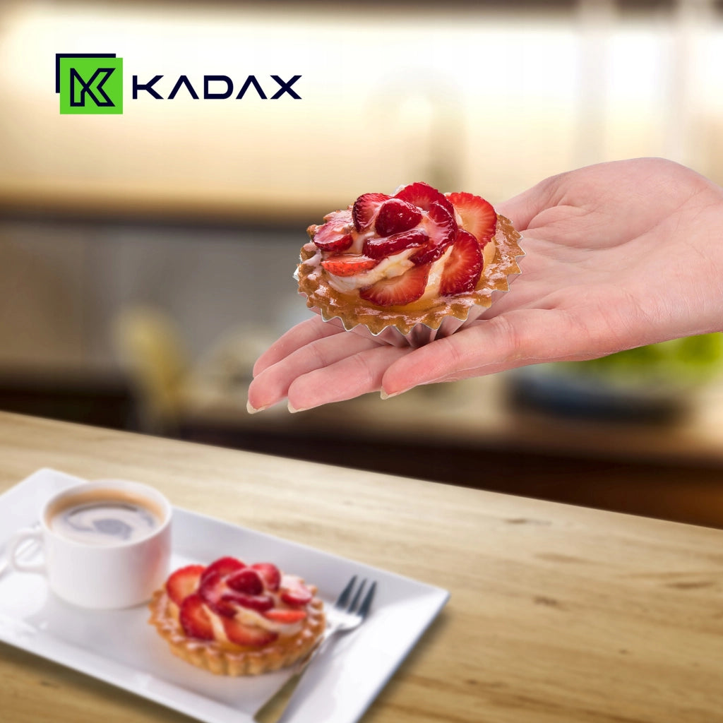 Set di 10 stampi in metallo KADAX per muffin, cupcake e crostatine, 7 cm