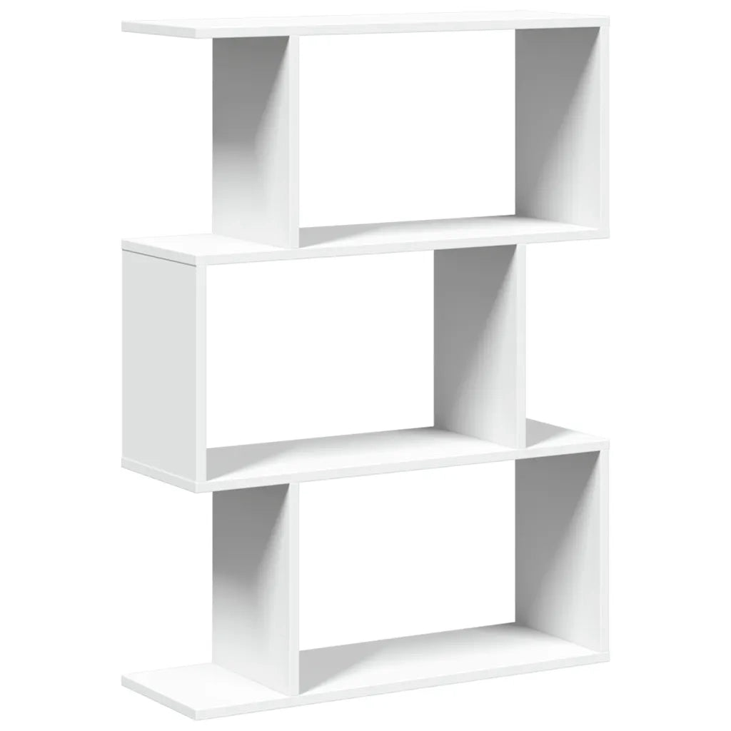 Libreria divisoria a 3 ripiani bianca 70x24x97 cm in legno ingegnerizzato 858111
