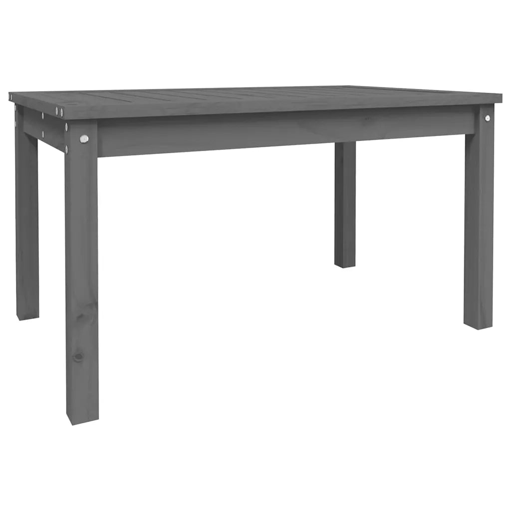 Tavolo da Giardino Grigio 82,5x50,5x45 cm Legno Massello Pino 824115