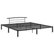 Giroletto-Struttura Letto Nero in Metallo 200x200 cm 956549