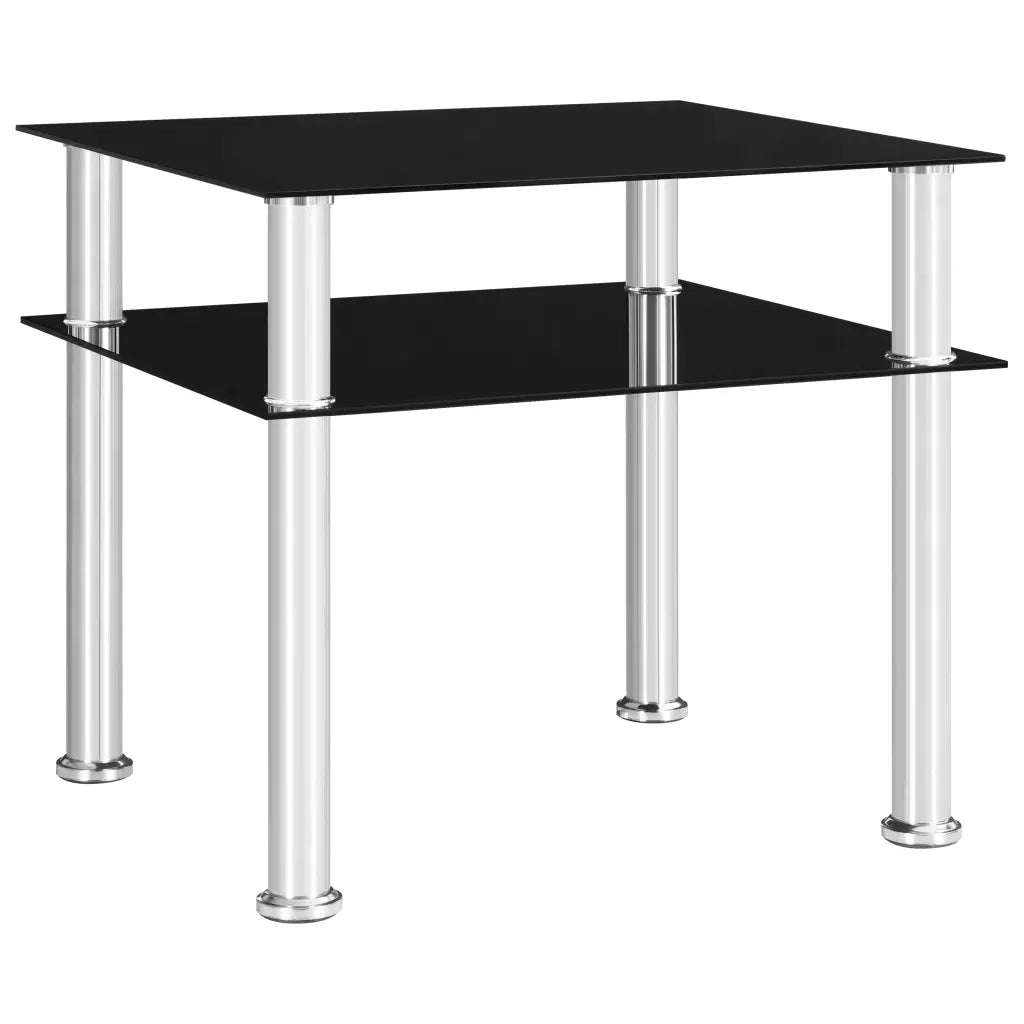 Tavolino Nero 45x50x45 cm in Vetro Temperato cod mxl 19412