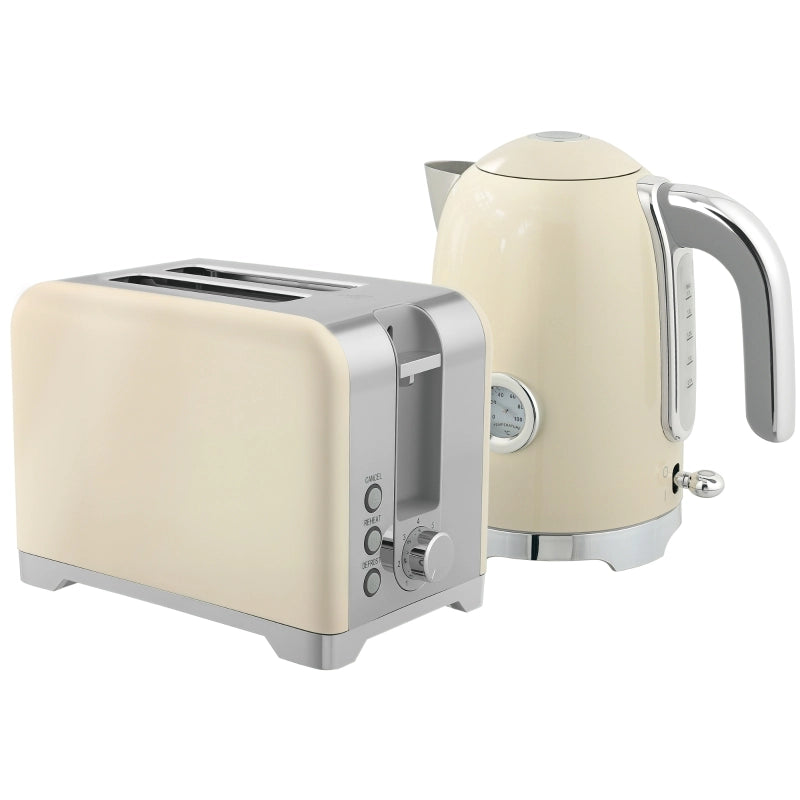 Set bollitore e tostapane, 2200W, 7 livelli di doratura, varie funzioni, crema