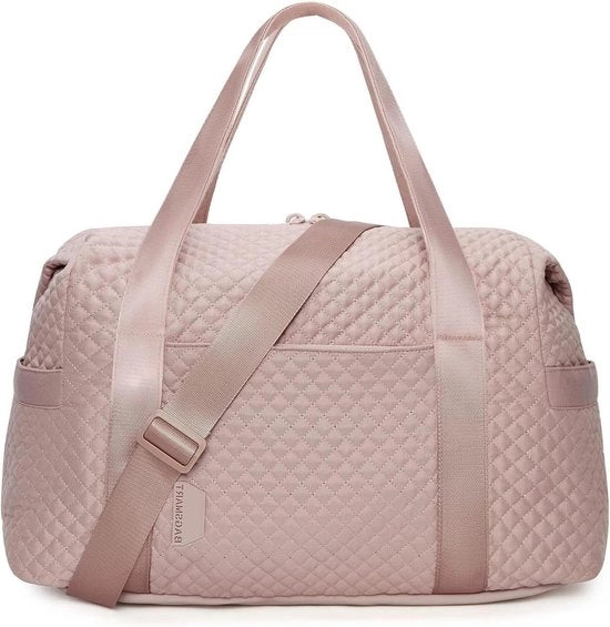 Borsa a mano weekend per viaggi sportivi grande valigetta per uomo e donna - rosa
