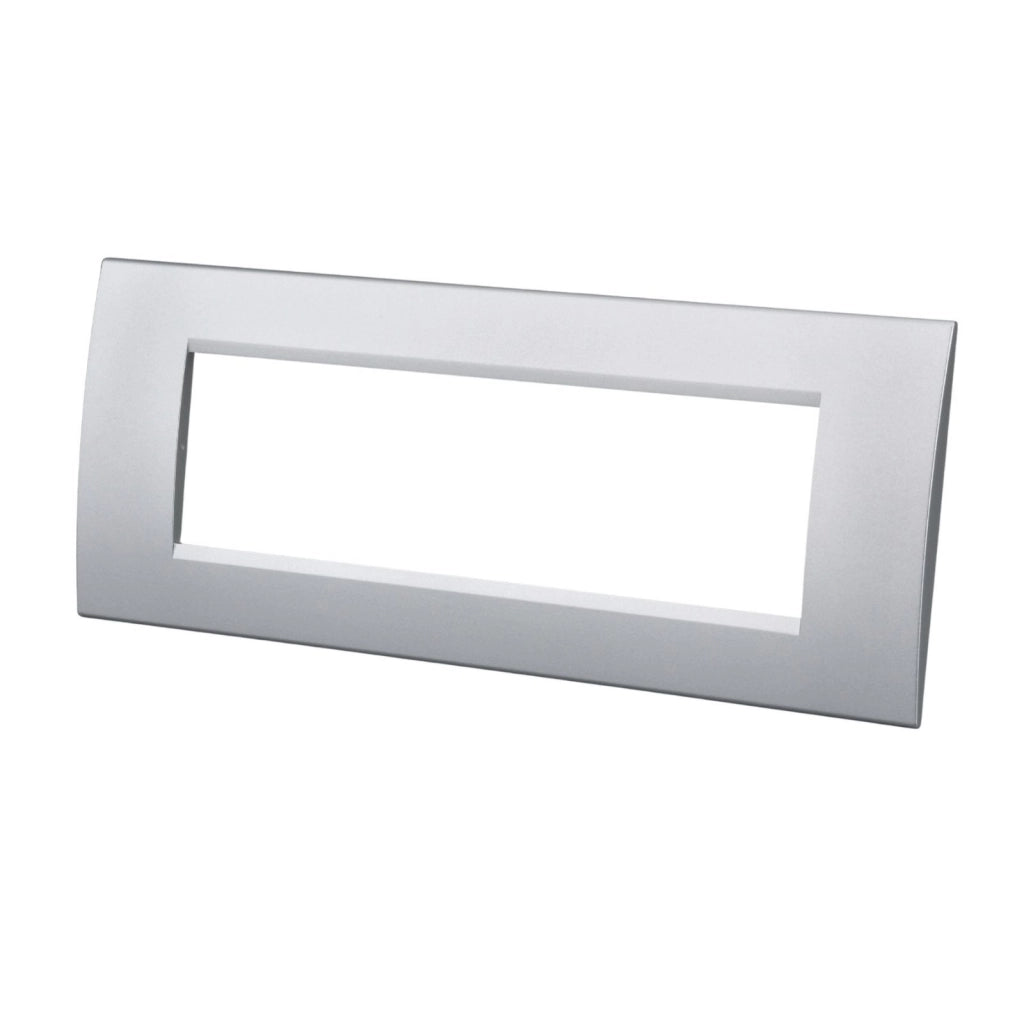 Placca Plastica Quadrata MBL 7M Grigio Compatibile Bticino Living BLN89706
