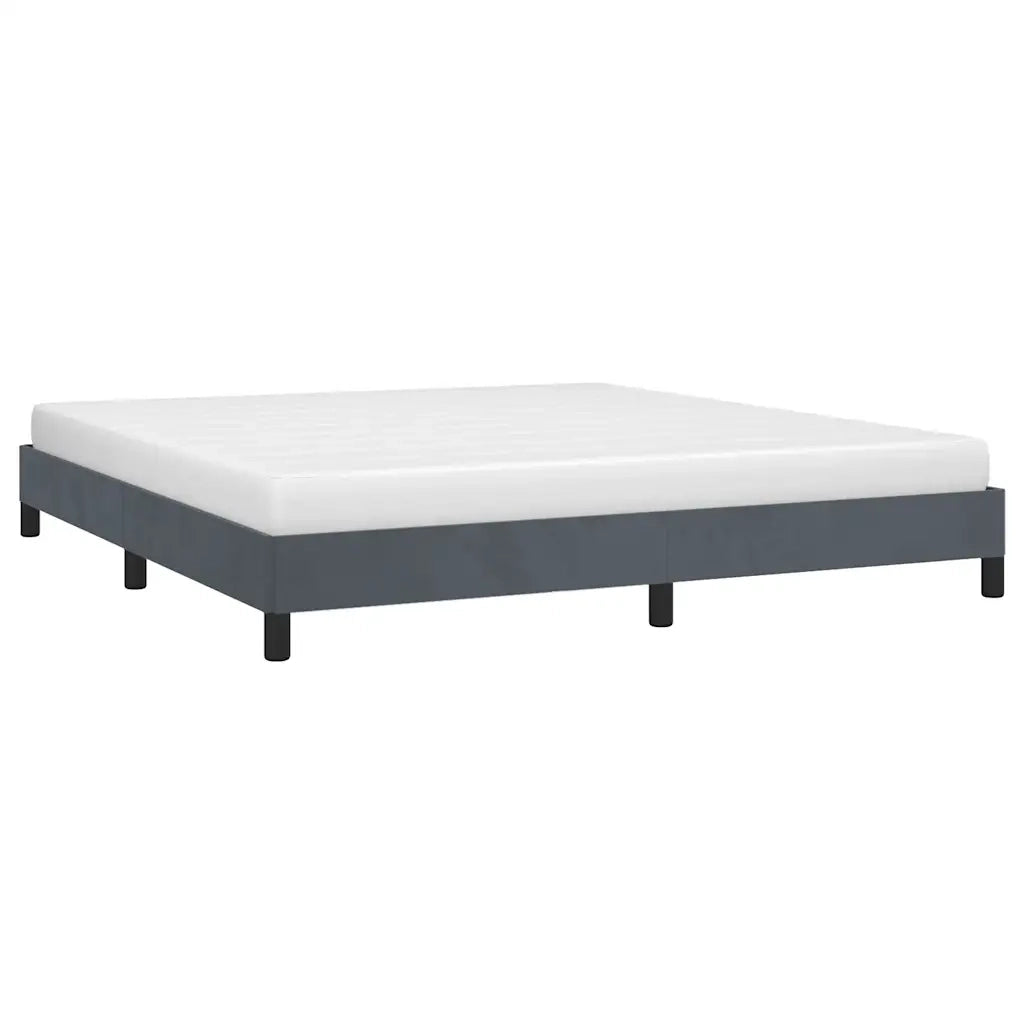 Struttura letto senza Materasso Grigio Scuro California King Velluto 347016