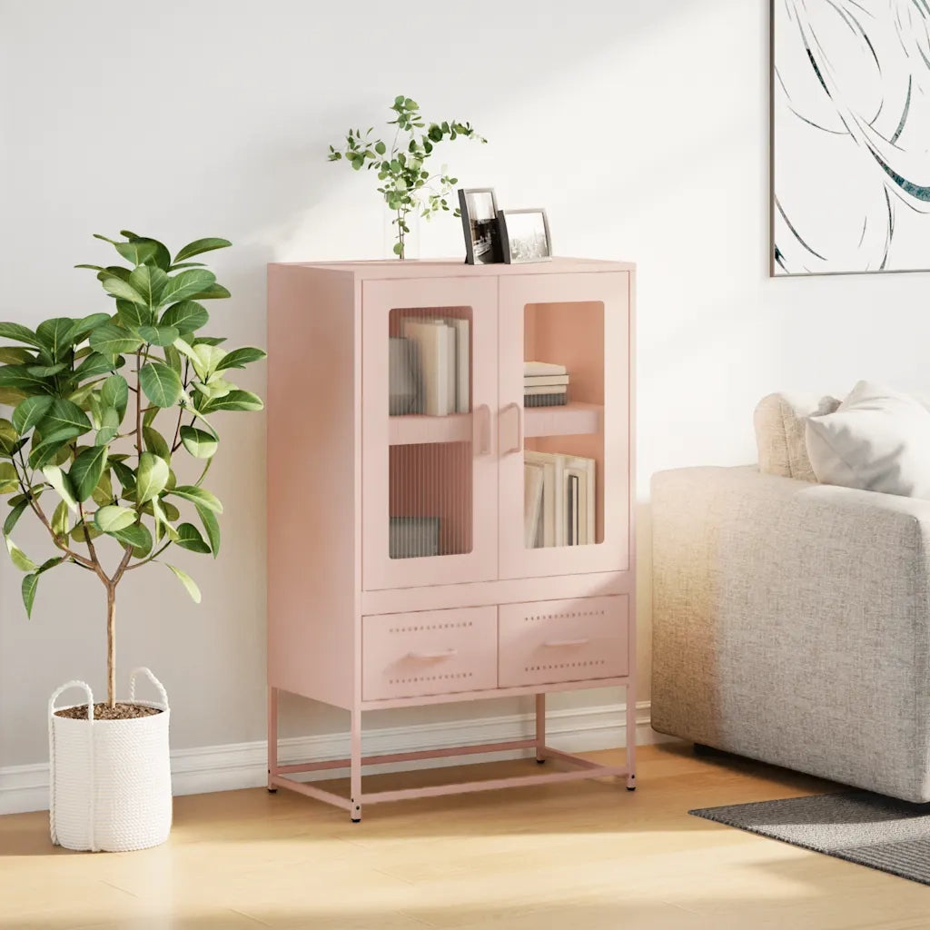 Credenza Rosa 68x39x111,5 cm Acciaio