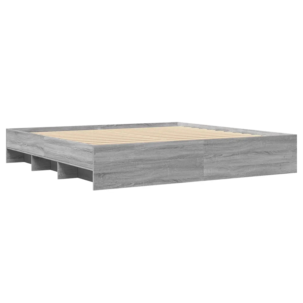 Giroletto senza Materasso Grigio Sonoma 180x200 cm Truciolato
