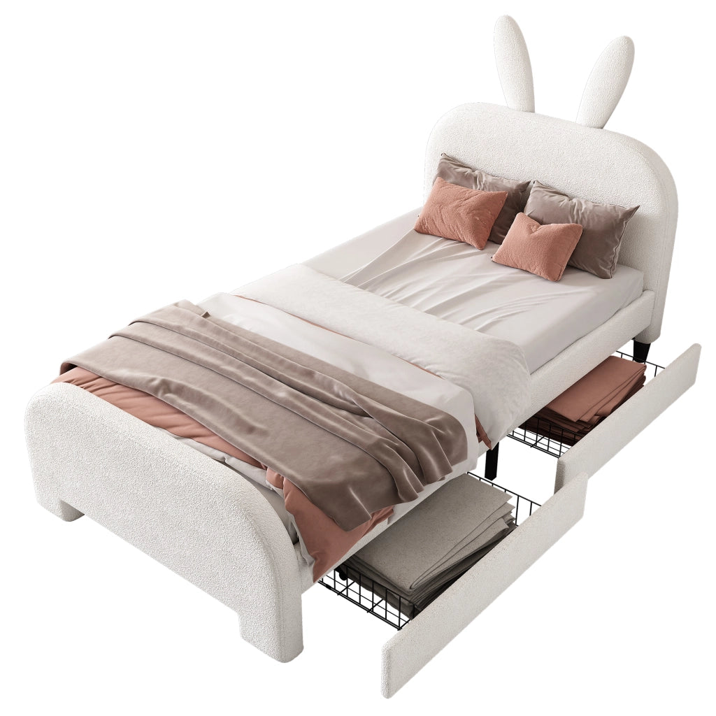 letto piatto in peluche bianco 90 x 200 cm