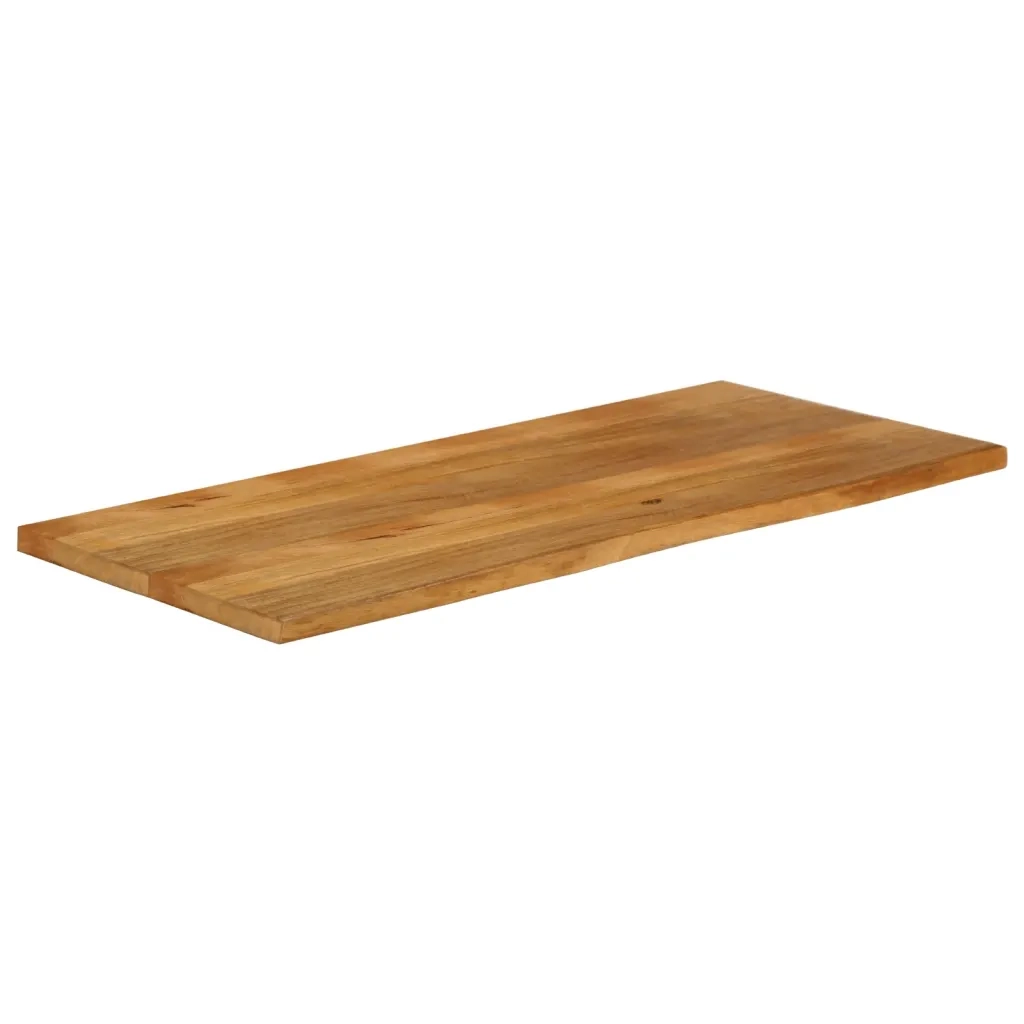 Dessus de table à bord vivant 140x60x2,5cm bois massif manguier