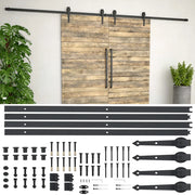 Kit di Binari per Porte Scorrevoli 2x183 cm in Acciaio Nerocod mxl 71261