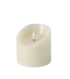 1 Pezzo Candela a Led Cilindrica con Timer Avorio 10 x 10 cm