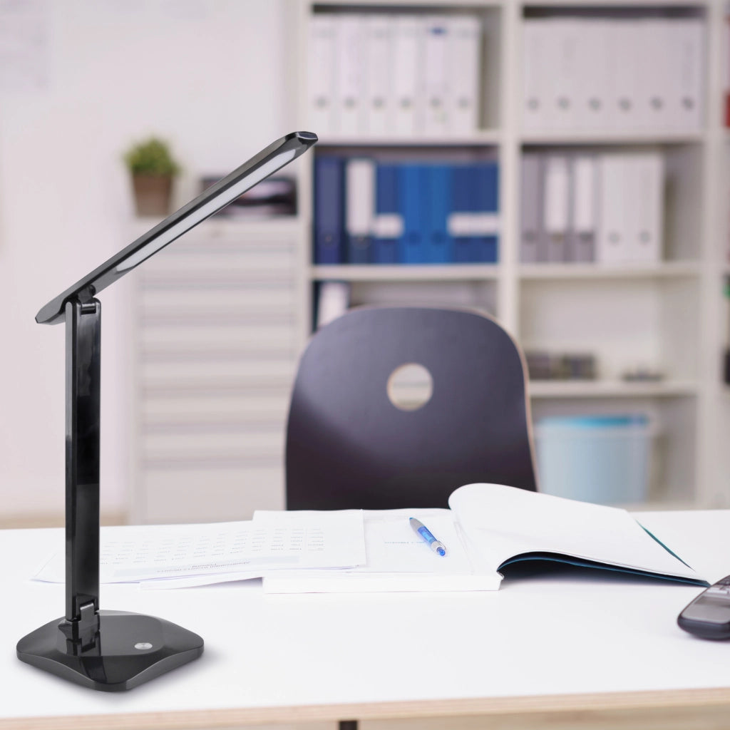 Lampada da scrivania LED dimmerabile nera Toledo Polux