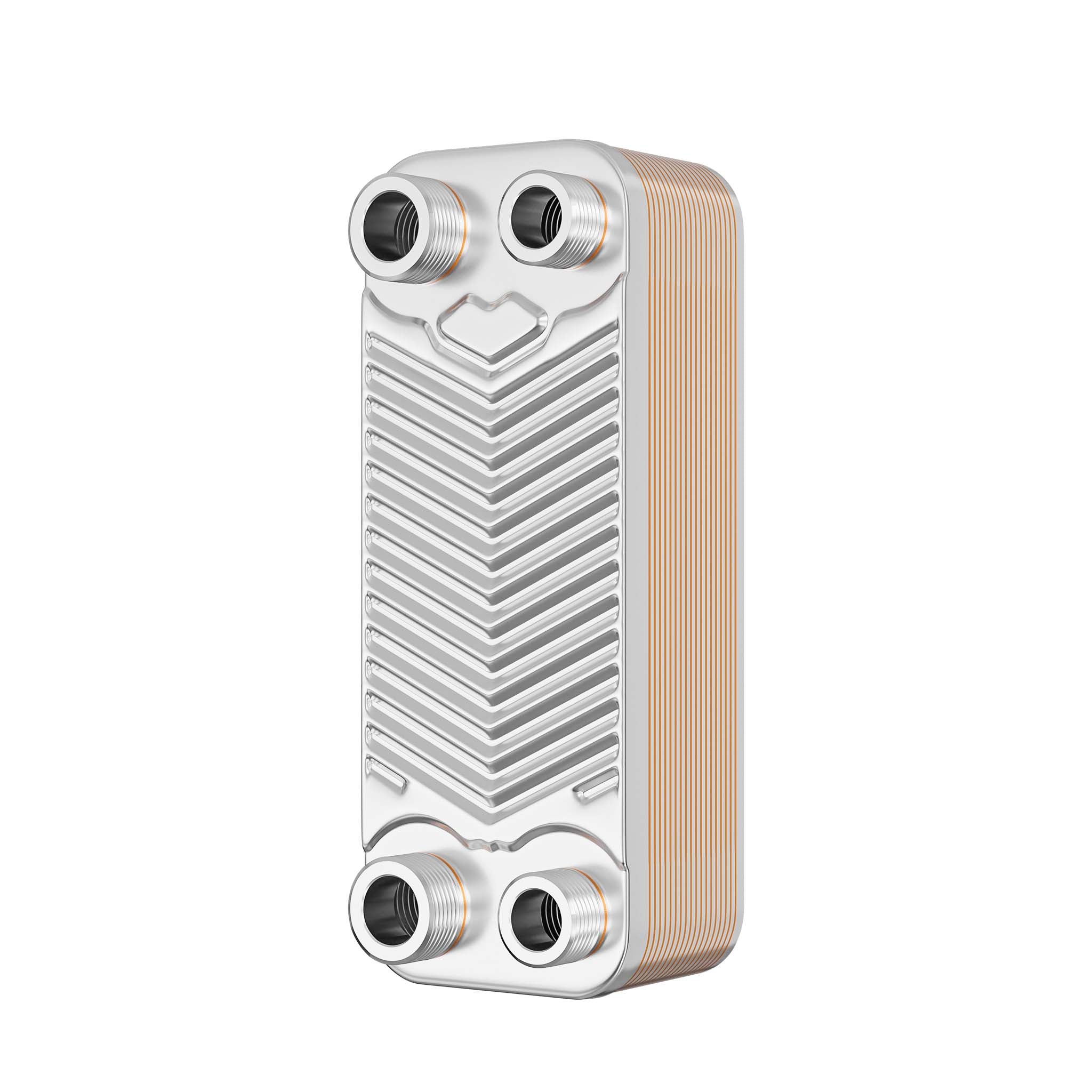 Scambiatore a piastre saldobrasate in acciaio inox, 20 piastre, max 44 kw