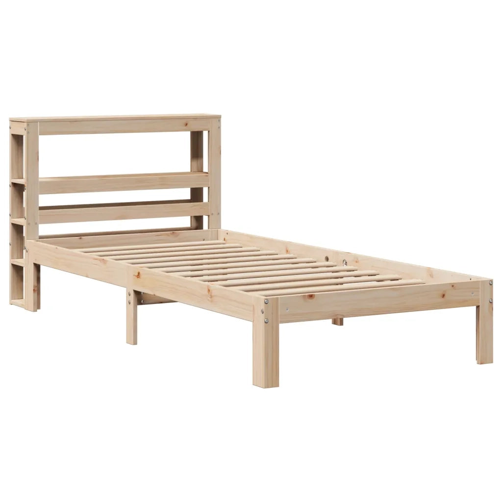 Giroletto con Testiera 75x190 cm in Legno Massello di Pino 3306031