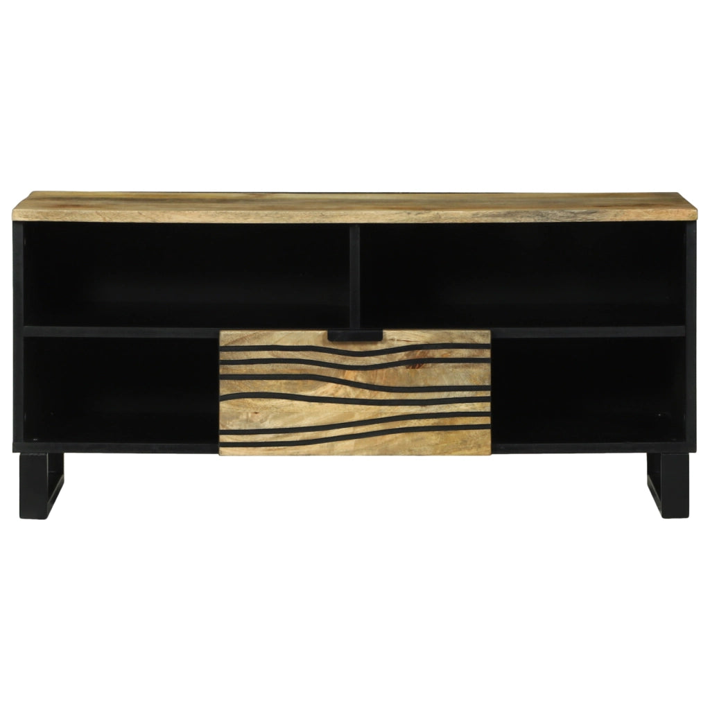 Mobile TV 100x33.5x46 cm Legno Massello di Mango