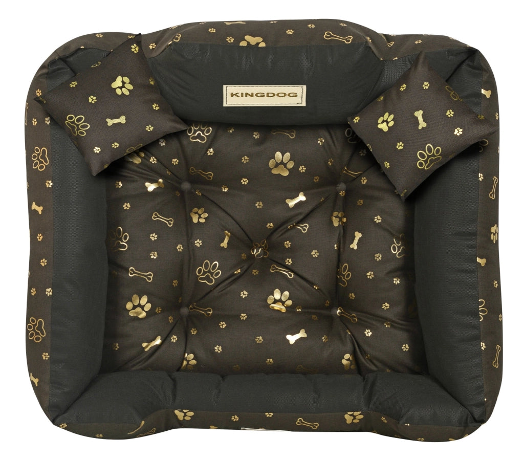 AIO FACTORY 75x65 cm KINGDOG Cuccia per cani impermeabile personalizzabile Golden Bones
