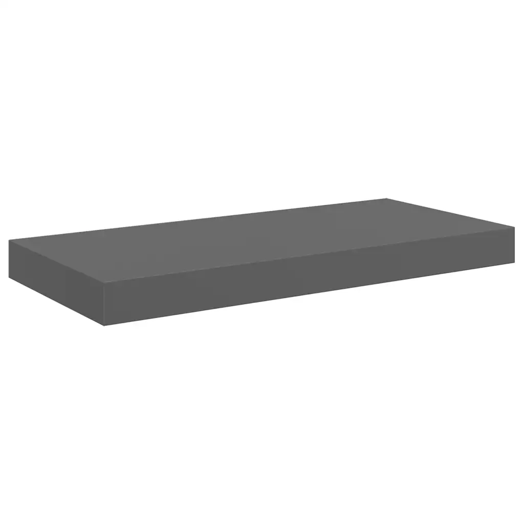 Scaffali a Parete 2 pz Grigio Lucido 50x23x3,8 cm in MDF cod mxl 33124