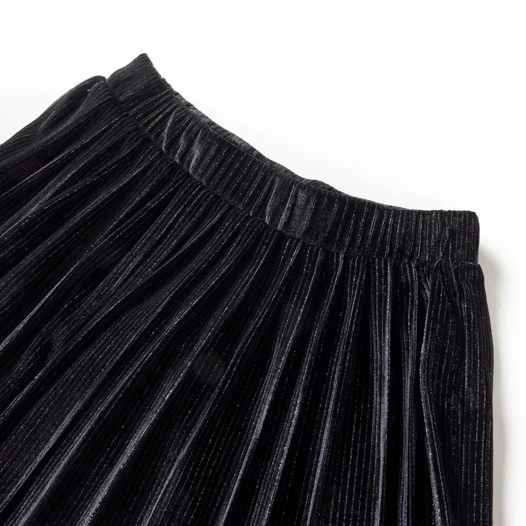 Gonna Plissettata da Bambina con Lurex Nero 92 CFW1965434