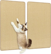 2 Tiragraffi per Gatti 80 x 50 cm, Tappeto Tiragraffi per Gatti in Sisal Naturale da Pavimento o da Parete, Proteggono Tappeti, Tessuti, Divani e Poltrone