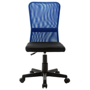 Sedia da Ufficio | Sedia da Gaming Nero e Blu 44x52x100 cm in Tessuto a Rete