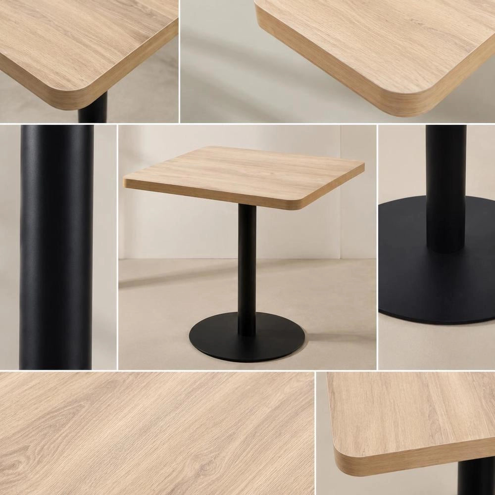 Bistro Table, Light Brown, 80x80 Cm, MDF