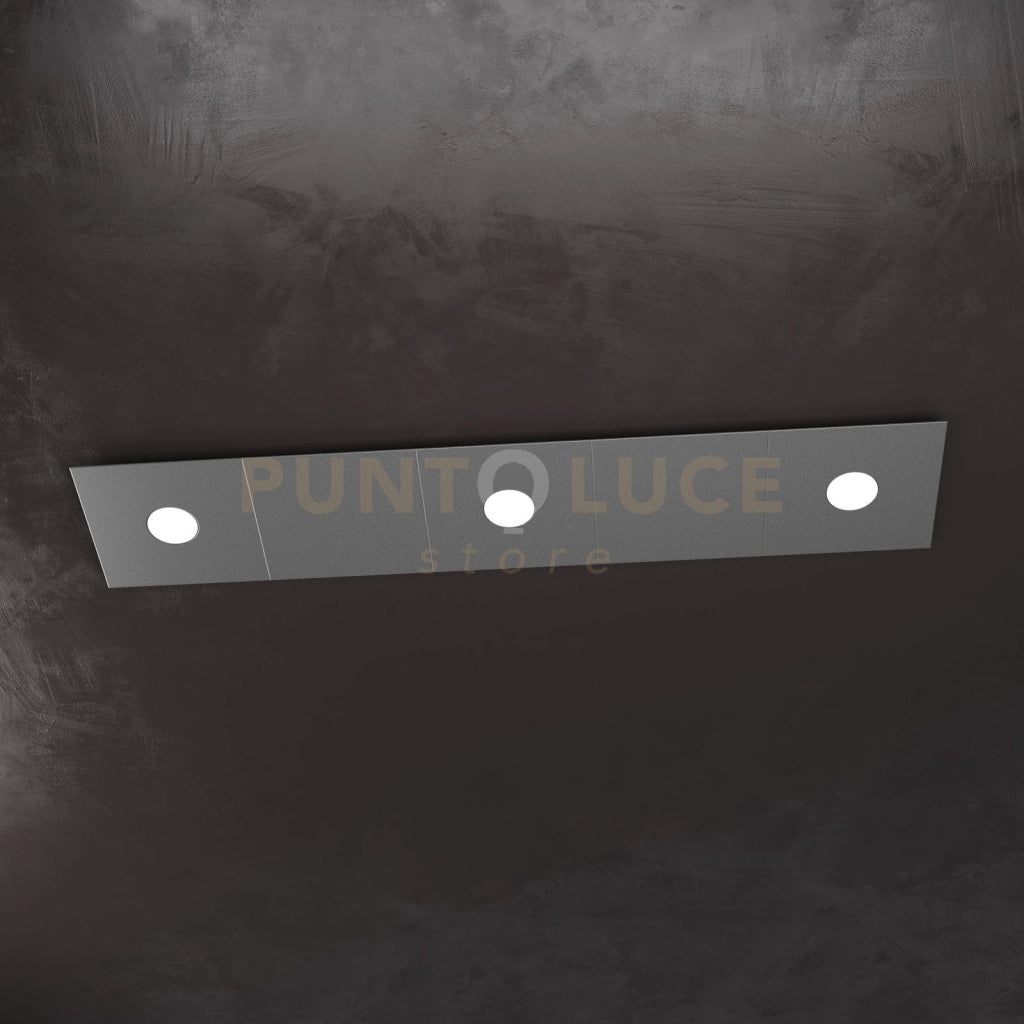 ECCENTRIC APPLIQUE-PLAFONIERA 3 LUCI + 2 DECORATIVO GRIGIO ANTRACITE 1156-3L2D-GA