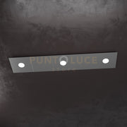 ECCENTRIC APPLIQUE-PLAFONIERA 3 LUCI + 2 DECORATIVO GRIGIO ANTRACITE 1156-3L2D-GA