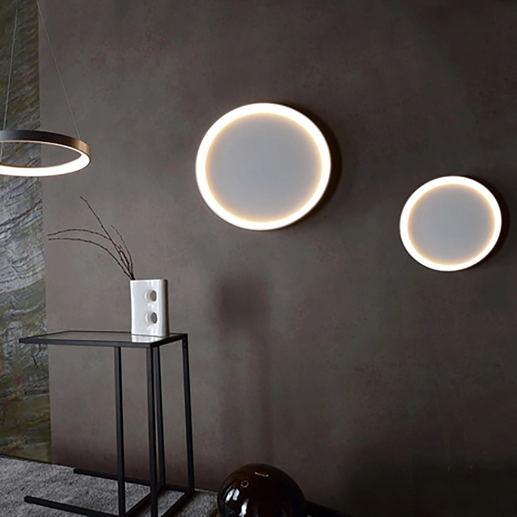 Plafoniera tonda LED Merope 600 CCT 42W 3000K 4000K luce soffitto lampada muro cucina ufficio 230V 58cm COLORE NERO