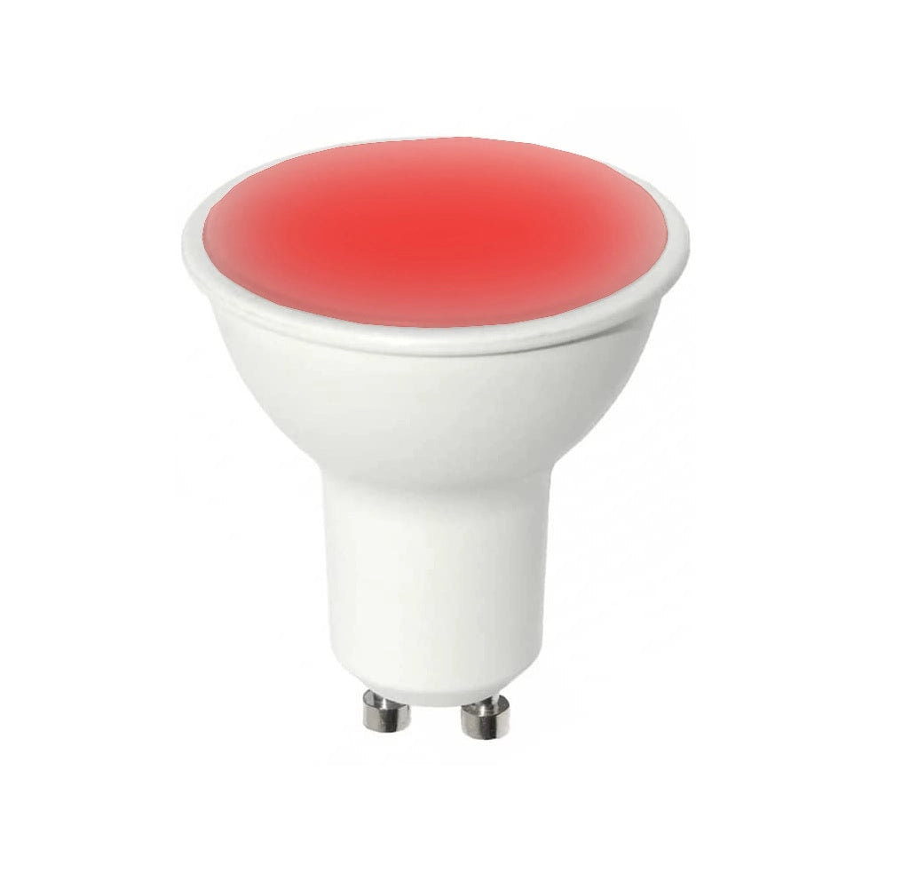 Lampada faretto 6W luce lampadina a led attacco con attacco GU10 da 220V rosso rossa