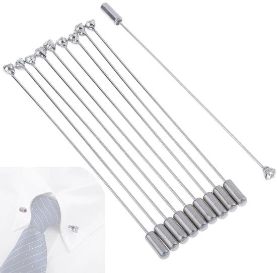 Spille per capelli decorativi in metallo - 10 pezzi - per uomo - adatto per feste e matrimoni - accessorio di moda