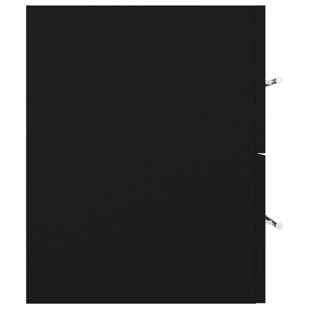 Mobile con Lavabo Integrato Nero in Legno Multistrato 3099069