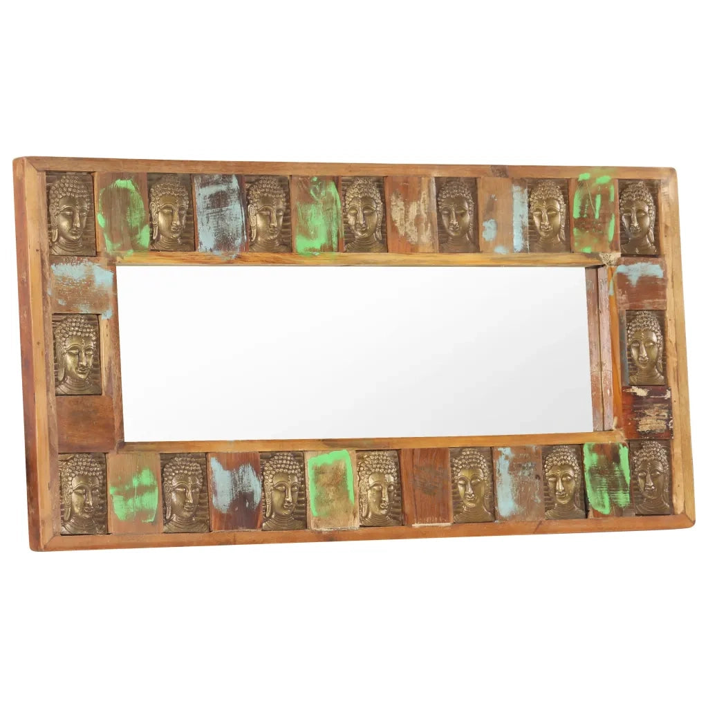 Specchio Decorato con Buddha 110x50 cm in Massello di Recupero cod mxl 59819