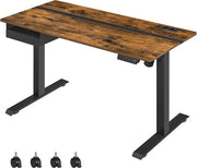 Scrivania regolabile in altezza - Scrivania elettrica - Con prese - Senza pedana regolabile - 60 x 120 cm - Miele