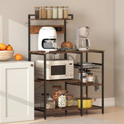 SCAFFALE DA CUCINA CON 2 PRESE 90x42x130 cm Marrone rustico e acciaio