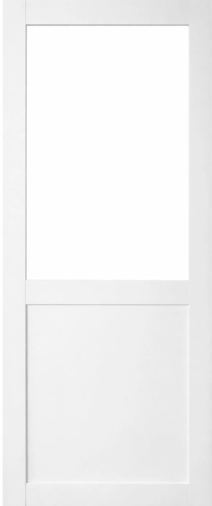 Porta scorrevole bianca da officina H204 x L73 senza montante