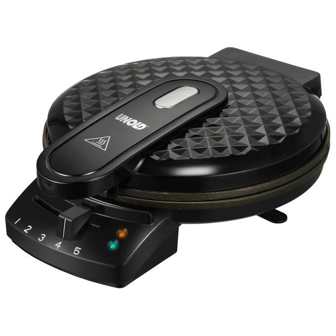 Unold 48235 piastra per waffle 1 waffle 1200 W Nero, Acciaio inox