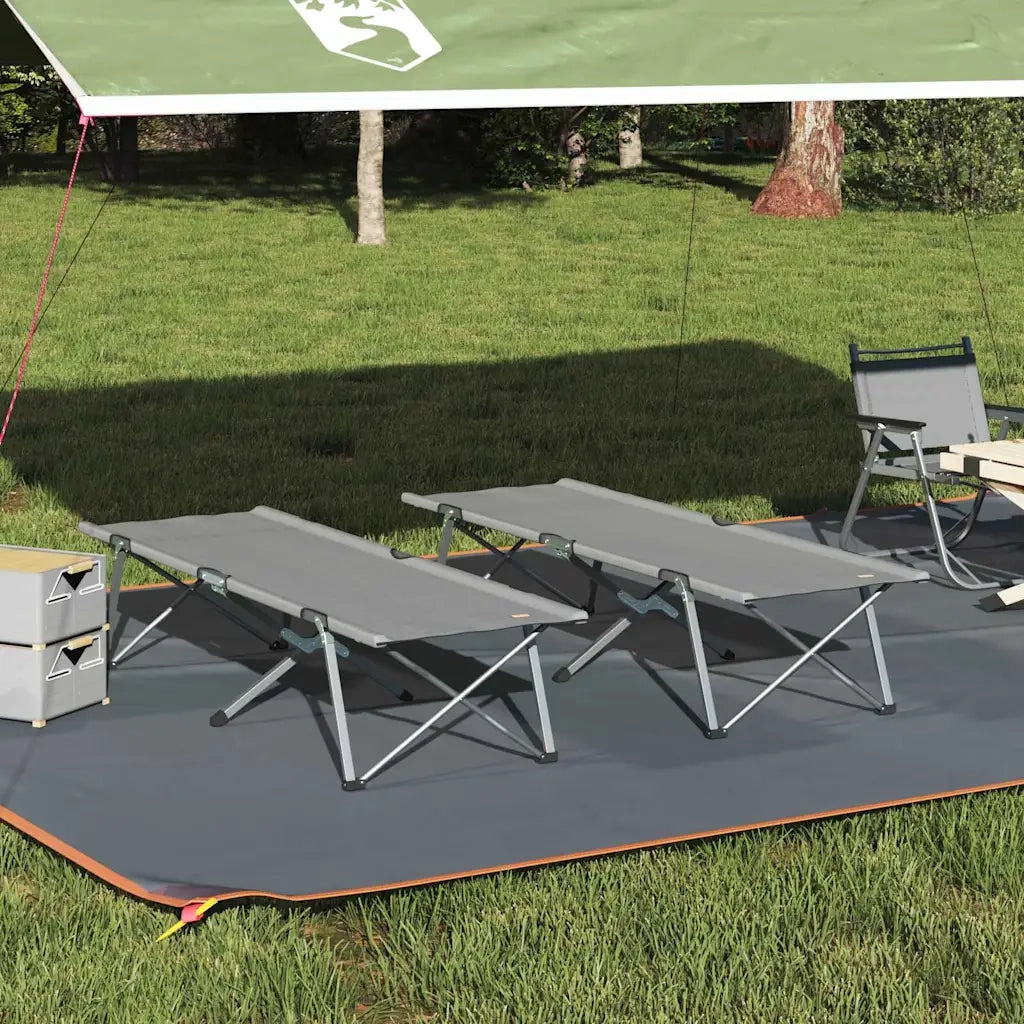 Letto da campeggio pieghevole 2 pz Grigio 194 x 62,5 x 42,5 cm CFW3633720