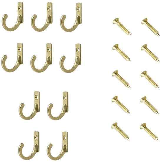 Wandmontati haakhanger pesanti - Stile retro - Ghiaccio - Adatto per cucina e bagno - 10 pezzi