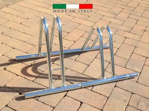 Rastrelliera Portabici in Ferro Zincato, Modulare, Porta Bicicletta Da Giardino e Da interni, Componibile Per Più Moduli (6 moduli)
