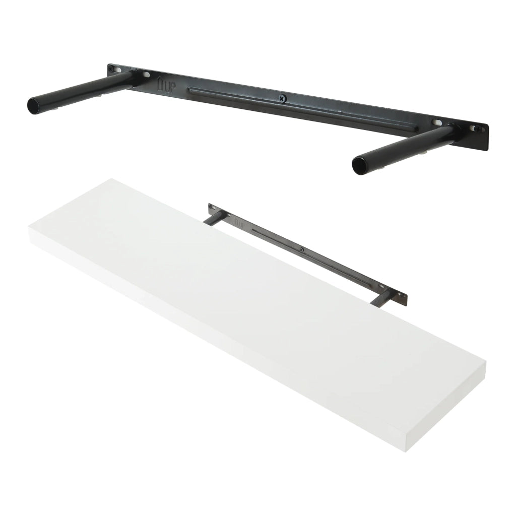Set di 3 mensole da parete moderno mobile contenitore 80 x 20 x 4 cm bianco 03_0009781