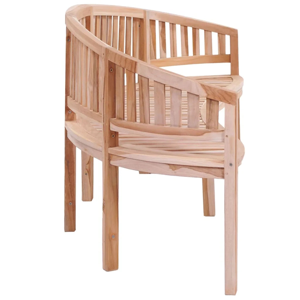 Panca da giardino a forma di banana mobili da esterno per patio mobili da terrazza 200 cm legno massello di teak 02_0011710