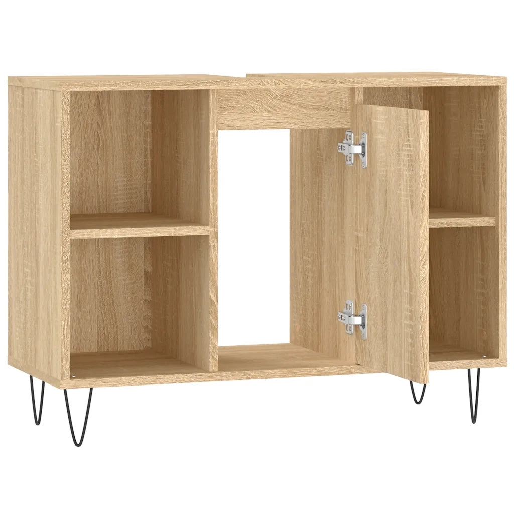 Mobile da Bagno Rovere Sonoma 80x33x60 cm in Legno Multistrato 831631