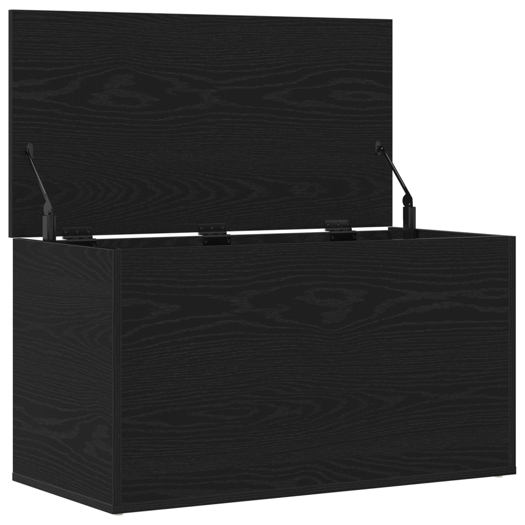 Cassa di stoccaggio  in Nero Rovere, 84x42x46 cm, in legno ingegnerizzato