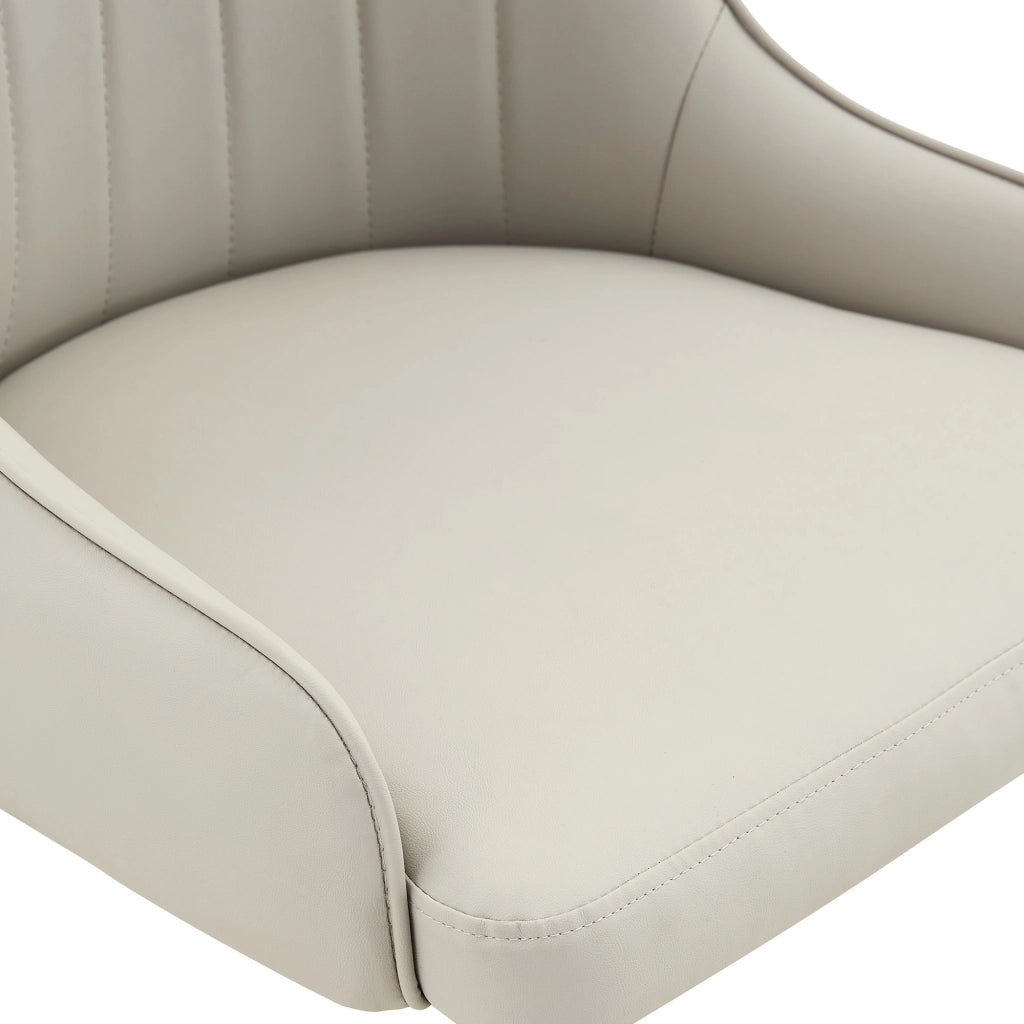 SEDIA da pranzo ergonomica 91 cm in PU grigio caldo Set da 2 pezzi