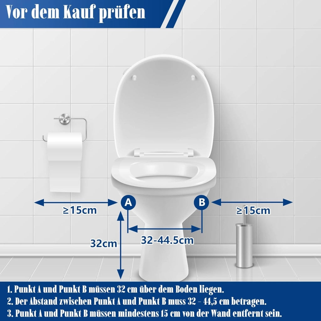 FIVMEN Supporto per WC in piedi regolabile in altezza con braccioli, supporto per WC, senza foratura, per anziani e disabili, fino a 200 kg