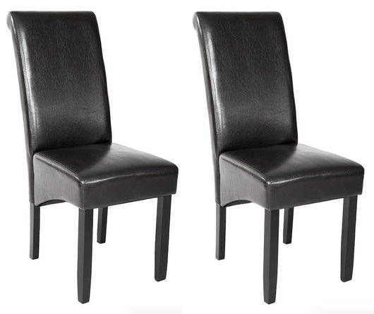 Set di 2 sedie da cucina soggiorno sala da pranzo nere 08_0000456