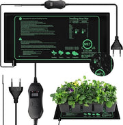 Matrice di riscaldamento unica per semi e piante con termostato digitale, adatta per la crescita di semi e piante di fiori, duraturo e impermeabile.