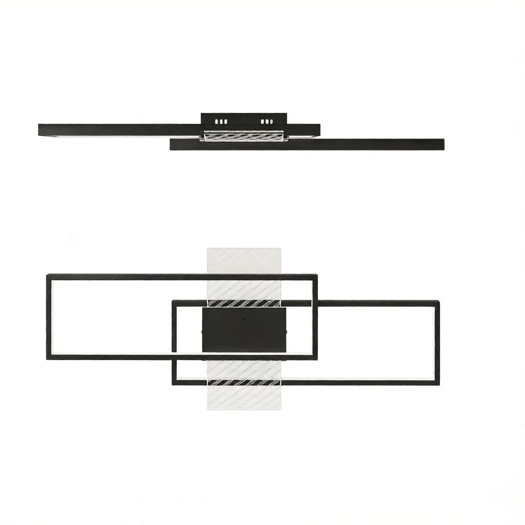 Plafoniera LED rettangolare da 43W, 70x30 cm, 3000¨C6000K, 4600LM con telecomando (solo con plafoniera LED)