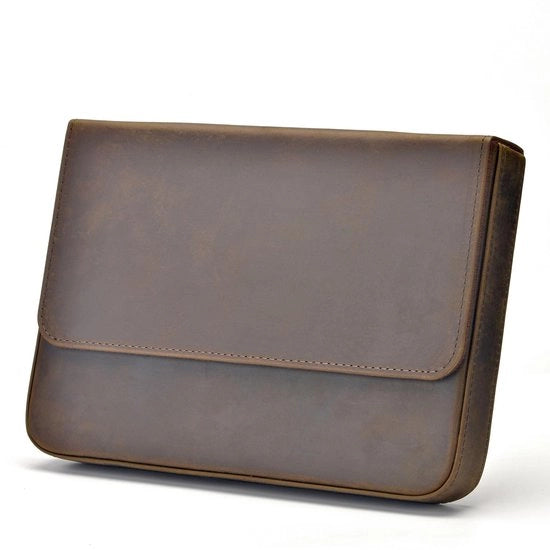 Etui per 12 matite, borsa portatile di pelle vera, stile laccio.