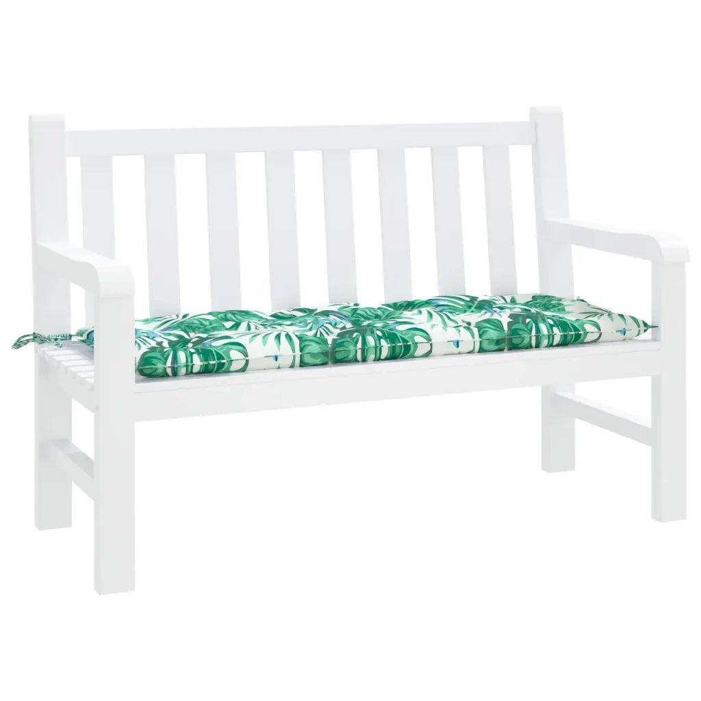 Cuscino Panca Giardino a Foglie 120x50x7 cm in Tessuto Oxford 378951